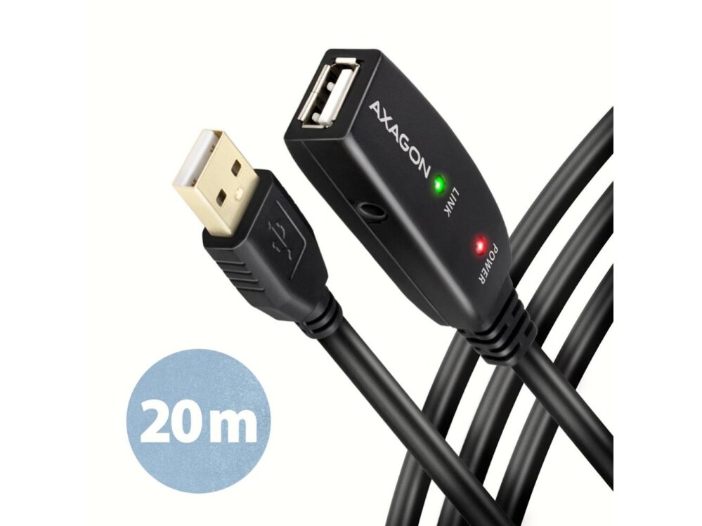 CABLE USB2.0 A-M/A-F ACTIVE/20M ADR-220 AXAGON