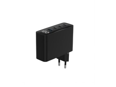 CHARGER USB 100W 4PORT GAN/TA-UC-PDQC100LCD-01-BK GEMBIRD