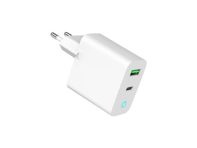 CHARGER USB 20W 2PORT/TA-UC-PDQC20L-W-01 GEMBIRD