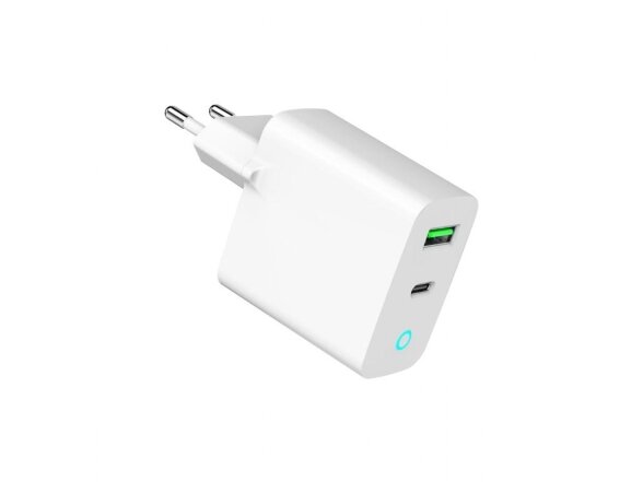 CHARGER USB 20W 2PORT/TA-UC-PDQC20L-W-01 GEMBIRD 1