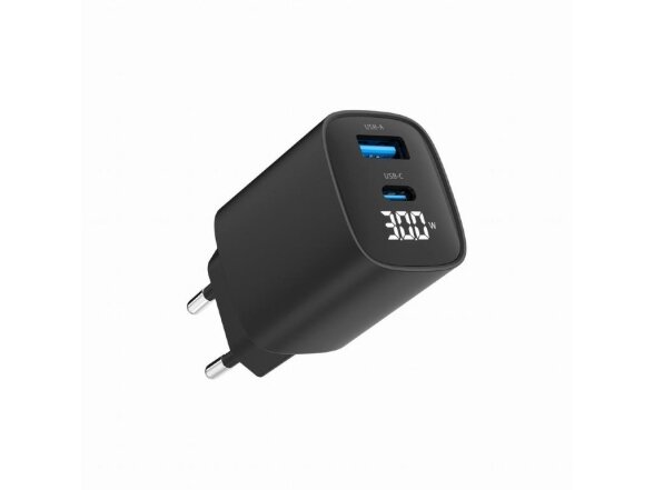 CHARGER USB 30W 2PORT/TA-UC-PDQC30LCD-BK-01 GEMBIRD 2