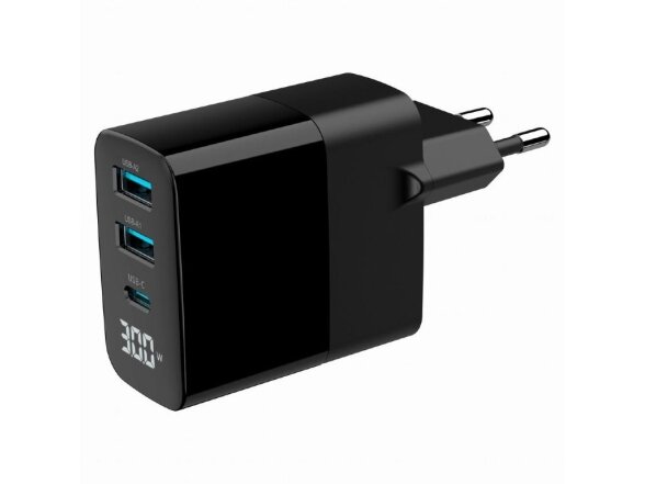 CHARGER USB 30W 3PORT/TA-UC-PDQC30LCD-BK-02 GEMBIRD