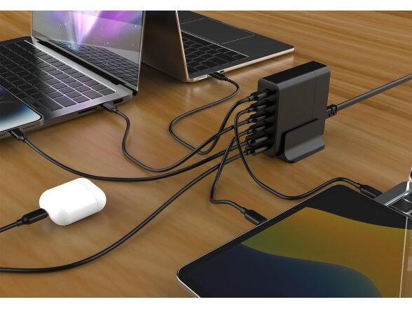 CHARGER USB UNIVERSAL 6P 75W/TA-UC-2A4C-PD75-01-BK GEMBIRD 2