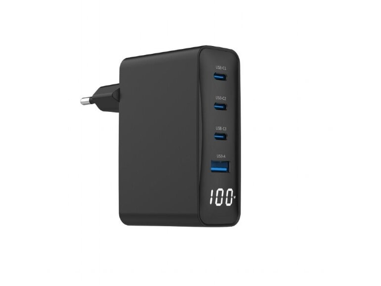 CHARGER USB 100W 4PORT GAN/TA-UC-PDQC100LCD-01-BK GEMBIRD