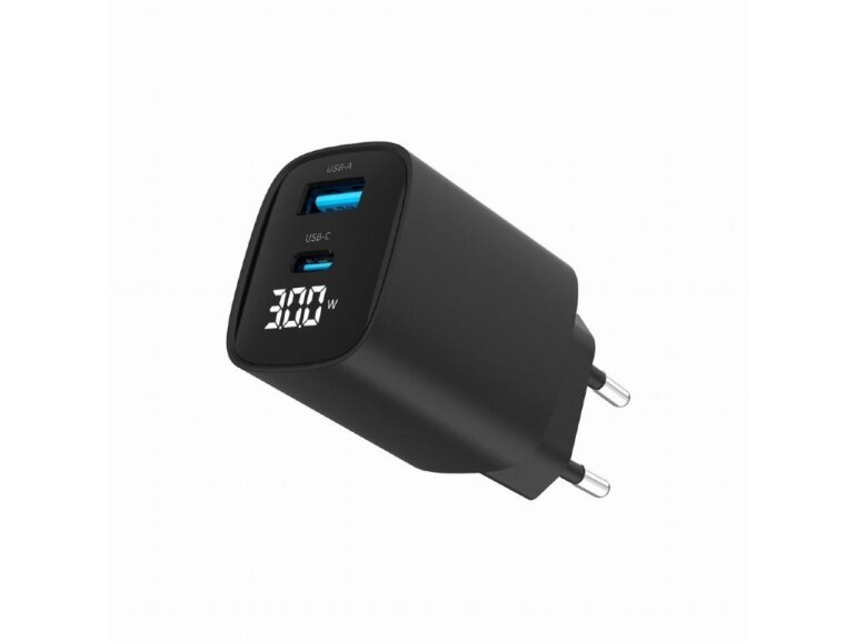 CHARGER USB 30W 2PORT/TA-UC-PDQC30LCD-BK-01 GEMBIRD 1 CHARGER USB 30W 2PORT/TA-UC-PDQC30LCD-BK-01 GEMBIRD 1