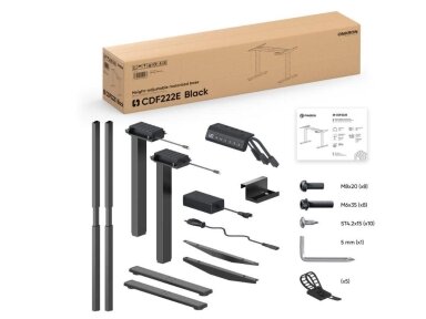 DESK FRAME MOTORISED/BLACK CDF222E-B ONKRON