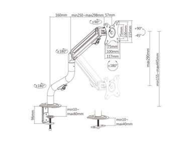 DISPLAY ACC MOUNTING ARM/17-32" MA-DA1-02 GEMBIRD