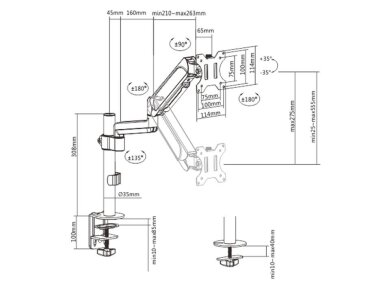 DISPLAY ACC MOUNTING ARM/17-32" MA-DA1P-01 GEMBIRD