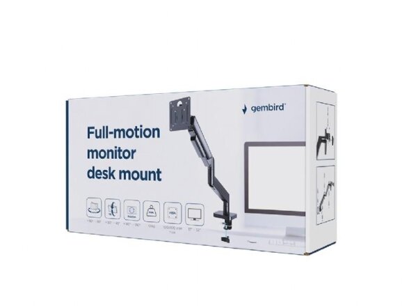 DISPLAY ACC MOUNTING ARM/17-32" BLACK MA-DA1-04 GEMBIRD 3 DISPLAY ACC MOUNTING ARM/17-32" BLACK MA-DA1-04 GEMBIRD 3