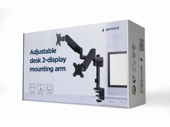 DISPLAY ACC MOUNTING ARM/17-32" MA-DA2P-01 GEMBIRD 2 DISPLAY ACC MOUNTING ARM/17-32" MA-DA2P-01 GEMBIRD 2