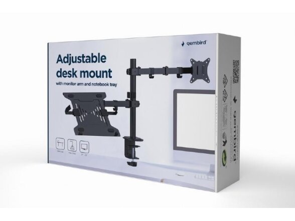 DISPLAY ACC MOUNTING ARM/NB TRAY MA-DA-03 GEMBIRD 2 DISPLAY ACC MOUNTING ARM/NB TRAY MA-DA-03 GEMBIRD 2