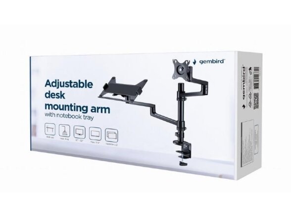 DISPLAY ACC MOUNTING ARM/NB TRAY MA-DA-04 GEMBIRD 4