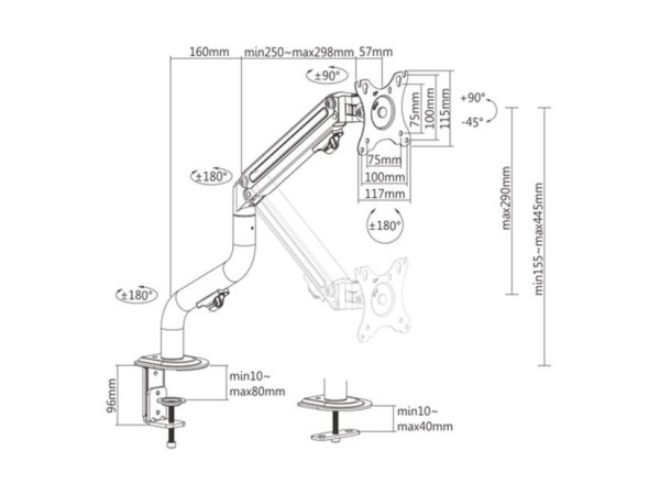 DISPLAY ACC MOUNTING ARM/17-32" MA-DA1-02 GEMBIRD 1 DISPLAY ACC MOUNTING ARM/17-32" MA-DA1-02 GEMBIRD 1