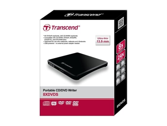 DVD RW USB2 8X EXT BLACK RTL/TS8XDVDS-K TRANSCEND 4