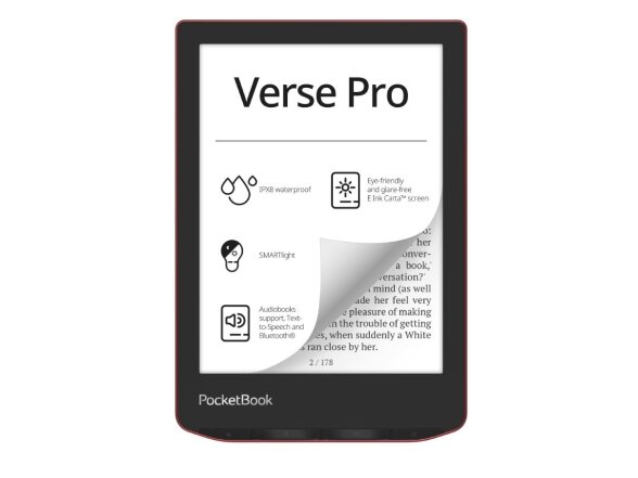 E-Reader|POCKETBOOK|Verse Pro|6"|1072x1448|1xUSB-C|Wireless LAN|Bluetooth|Red|PB634-3-WW