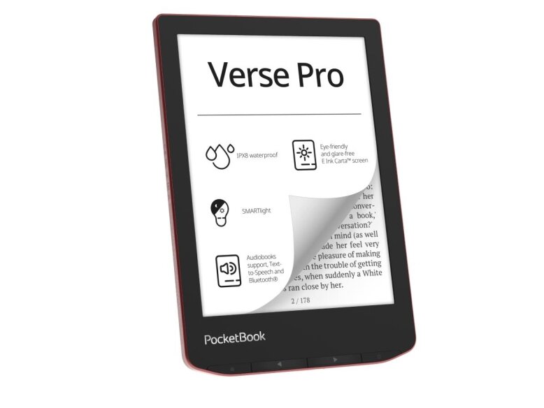 E-Reader|POCKETBOOK|Verse Pro|6"|1072x1448|1xUSB-C|Wireless LAN|Bluetooth|Red|PB634-3-WW 3