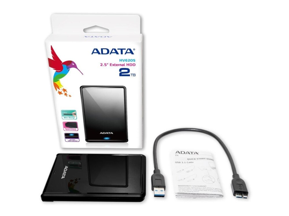 External HDD|ADATA|HV620S|2TB|USB 3.1|Colour Black|AHV620S-2TU31-CBK 4 External HDD|ADATA|HV620S|2TB|USB 3.1|Colour Black|AHV620S-2TU31-CBK 4