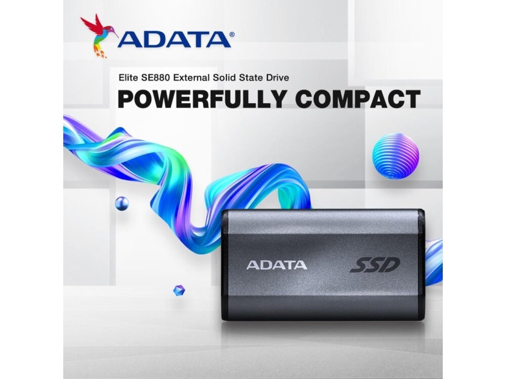 External SSD|ADATA|SE880|1TB|USB-C|Write speed 2000 MBytes/sec|Read speed 2000 MBytes/sec|AELI-SE880-1TCGY 4