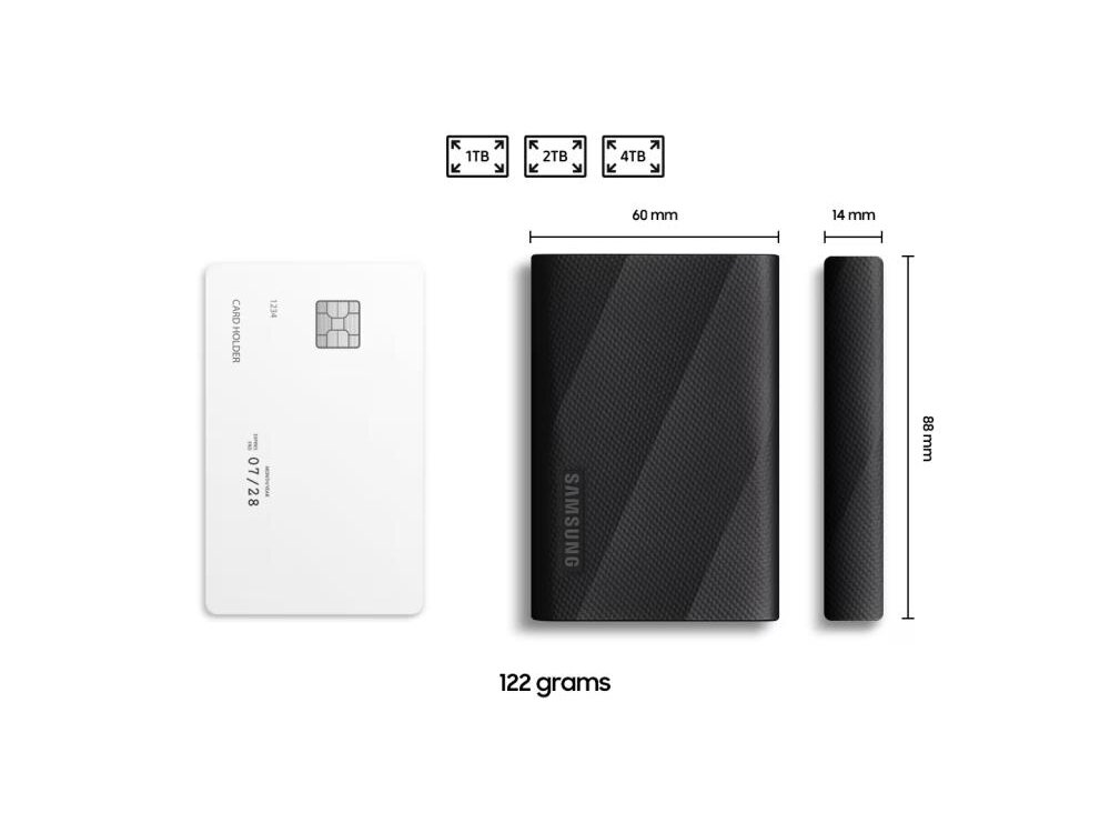 External SSD|SAMSUNG|T9|2TB|USB 3.2|Write speed 1950 MBytes/sec|Read speed 2000 MBytes/sec|MU-PG2T0B/EU 1