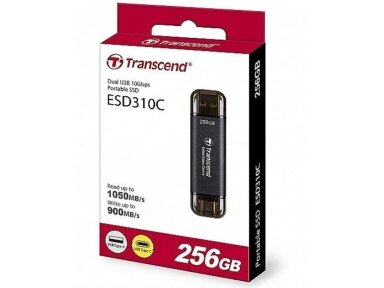 External SSD|TRANSCEND|ESD310C|256GB|USB-C|USB|3D NAND|TS256GESD310C