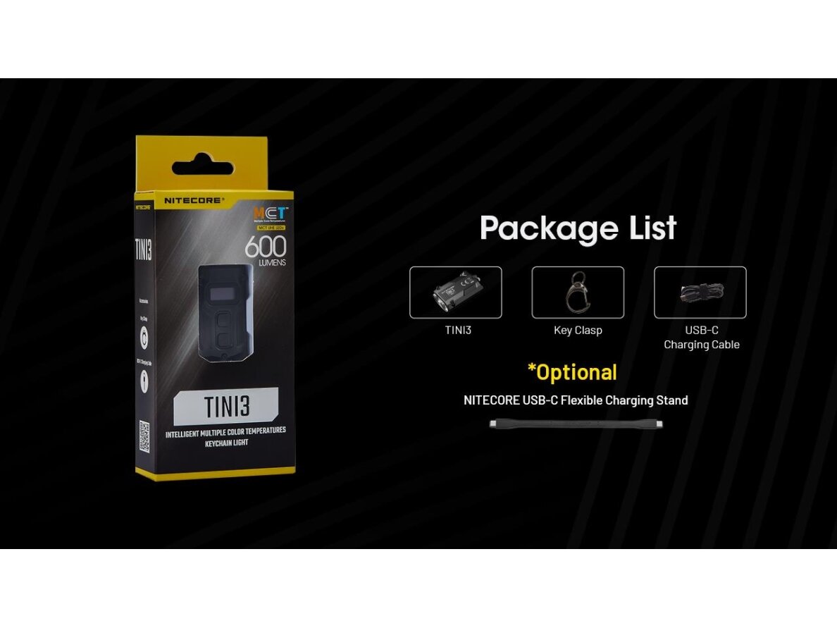 FLASHLIGHT T SERIES 600 LUMENS/TINI3 NITECORE 16 FLASHLIGHT T SERIES 600 LUMENS/TINI3 NITECORE 16