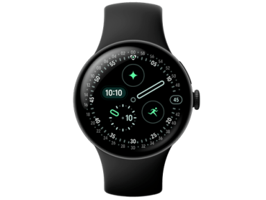 Google Pixel Watch 4 45mm Black (Black Strap)