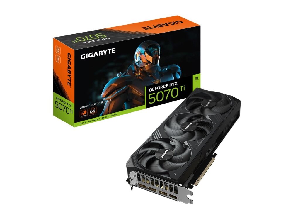 Graphics Card|GIGABYTE|NVIDIA GeForce RTX 5070 Ti|16 GB|GDDR7|256 bit|PCIE 5.0 16x|Triple slot Fansink|1xHDMI|3xDisplayPort|GV-N507TWF3OC-16GD1.0
