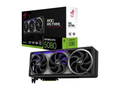 Graphics Card|ASUS|NVIDIA GeForce RTX 5080|16 GB|GDDR7|256 bit|PCIE 5.0 16x|Triple slot Fansink|2xHDMI|3xDisplayPort|ASTRAL-RTX5080-O16G-GAM