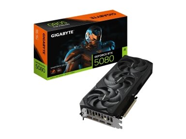 Graphics Card|GIGABYTE|NVIDIA|GeForce RTX 5080|2670 MHz|16 GB|GDDR7|256 bit|PCI Express x16 5.0|Active|GV-N5080WF3OCV2-16GD
