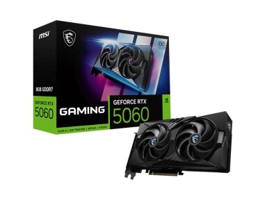 Graphics Card|MSI|NVIDIA GeForce RTX 5060|8 GB|GDDR7|128 bit|PCIE 5.0 16x|Dual Slot Fansink|RTX50608GGAMINGOC