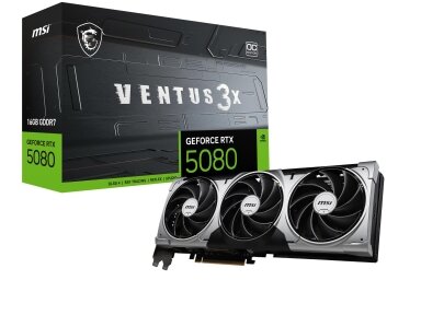 Graphics Card|MSI|NVIDIA|GeForce RTX 5080|16 GB|GDDR7|256 bit|PCI Express x16 5.0|Active|RTX508016GVEN3XOCBLK
