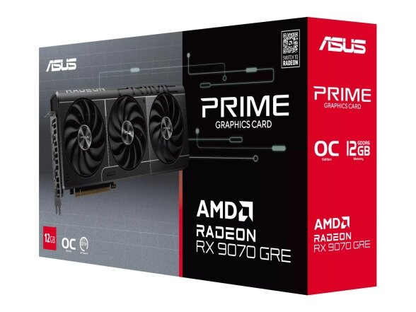 Graphics Card|ASUS|AMD|Radeon RX 9070 GRE|2280 MHz|12 GB|GDDR6|192 bit|PCI Express 5.0|Active|PRIME-RX9070GRE-O12G 10