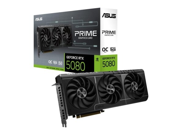 Graphics Card|ASUS|NVIDIA GeForce RTX 5080|16 GB|GDDR7|256 bit|PCIE 5.0 16x|1xHDMI|3xDisplayPort|PRIME-RTX5080-O16G Graphics Card|ASUS|NVIDIA GeForce RTX 5080|16 GB|GDDR7|256 bit|PCIE 5.0 16x|1xHDMI|3xDisplayPort|PRIME-RTX5080-O16G