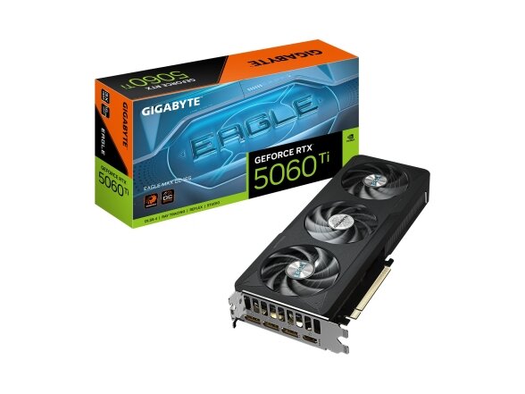 Graphics Card|GIGABYTE|NVIDIA|GeForce RTX 5060 Ti|2617 MHz|16 GB|GDDR7|128 bit|PCI Express 5.0|Active|GV-N506TEAGLEMAXOC-16GD