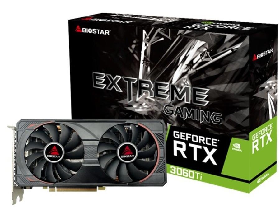 Graphics Card|BIOSTAR|NVIDIA GeForce RTX 3060 Ti|8 GB|GDDR6|256 bit|PCIE 4.0 16x|GPU 1410 MHz|Dual Slot Fansink|1xHDMI|3xDisplayPort|VN3606TM82