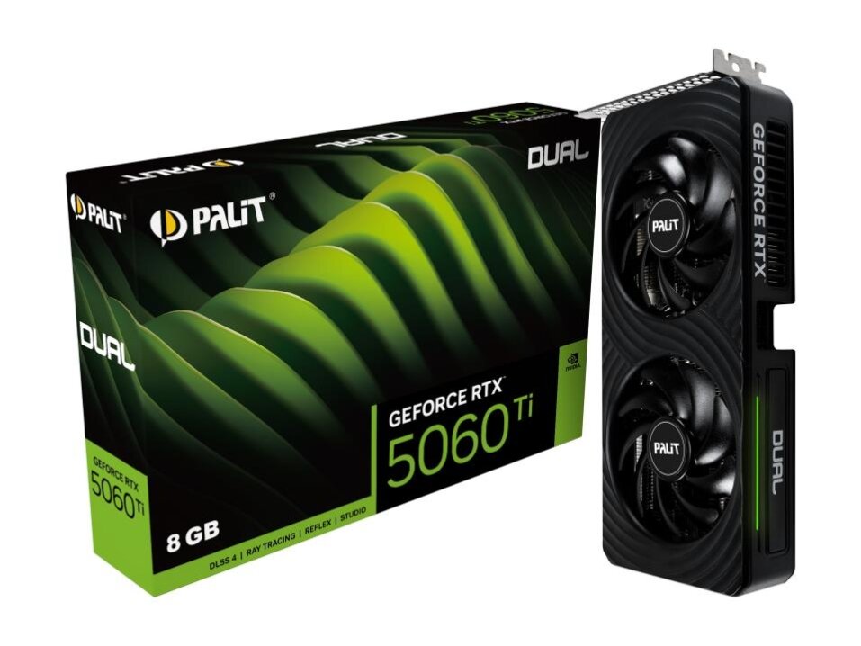 Graphics Card|PALIT|NVIDIA GeForce RTX 5060 Ti|8 GB|GDDR7|128 bit|PCIE 5.0 16x|Dual Slot Fansink|1xHDMI|3xDisplayPort|NE7506T019P1-GB2062D Graphics Card|PALIT|NVIDIA GeForce RTX 5060 Ti|8 GB|GDDR7|128 bit|PCIE 5.0 16x|Dual Slot Fansink|1xHDMI|3xDisplayPort|NE7506T019P1-GB2062D