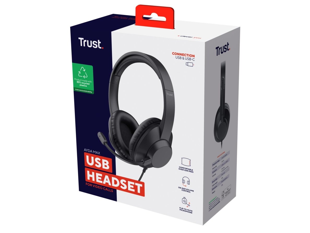 HEADSET AYDA MAX USB/25461 TRUST 6 HEADSET AYDA MAX USB/25461 TRUST 6