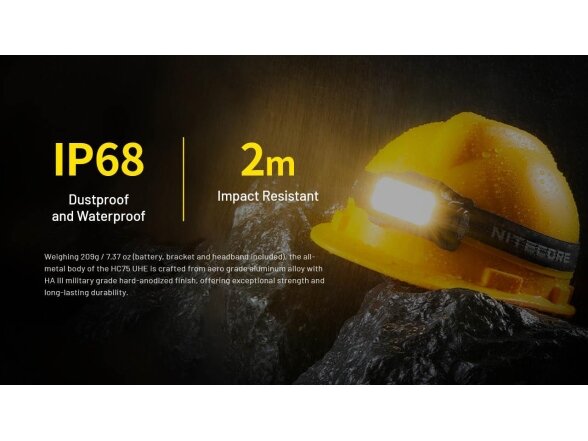 HEADLAMP H SERIES 3000 LUMENS/HC75 UHE NITECORE 10