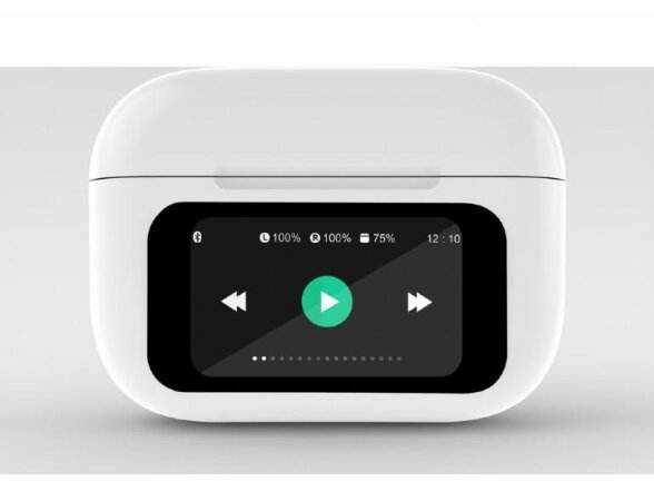 HEADSET BLUETOOTH/WHITE TWS-LCD-ANC-01-W GEMBIRD 1