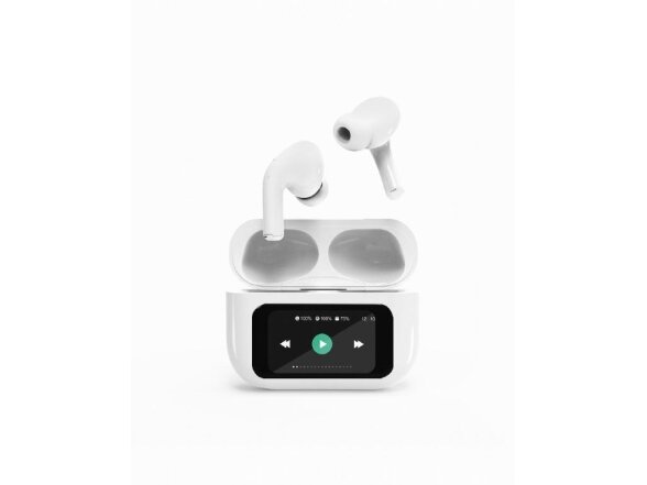 HEADSET BLUETOOTH/WHITE TWS-LCD-ANC-01-W GEMBIRD