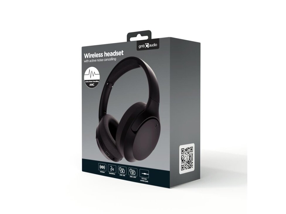 HEADSET BLUETOOTH/BLACK BHP-ANC-01 GEMBIRD 4 HEADSET BLUETOOTH/BLACK BHP-ANC-01 GEMBIRD 4
