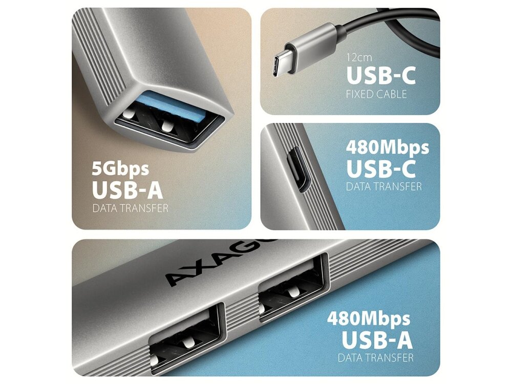 I/O HUB USB3.2 4PORT/0.12M HUE-STC AXAGON 2