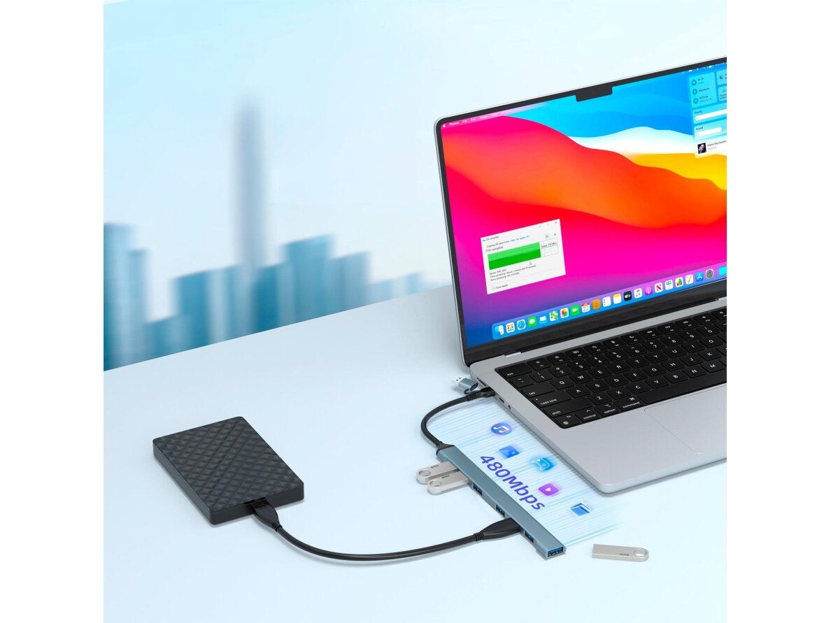 I/O HUB USB-A/USB-C 7PORT/UHB-ACM-U3P1U2P6-01 GEMBIRD 3 I/O HUB USB-A/USB-C 7PORT/UHB-ACM-U3P1U2P6-01 GEMBIRD 3