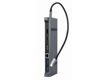 I/O ADAPTER USB-C TO HDMI/USB3/9IN1 A-CM-COMBO9-02 GEMBIRD 1