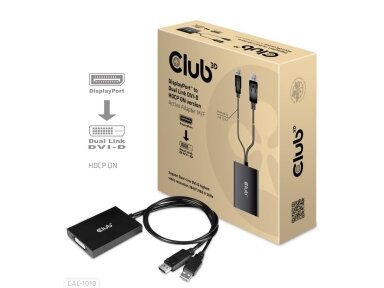 I/O ADAPTER DP TO DUAL LINK/DVI-D HDCP CAC-1010 CLUB3D