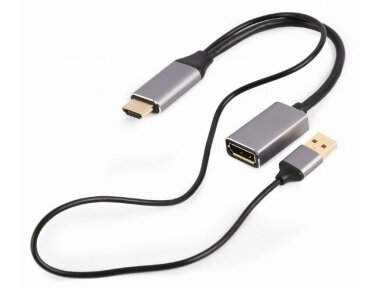 I/O ADAPTER HDMI TO DP/BLACK A-HDMIM-DPF-02 GEMBIRD