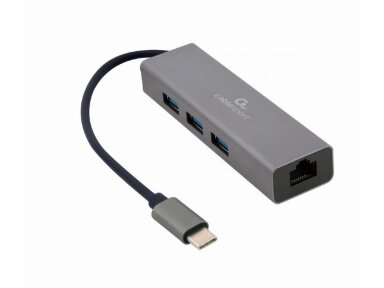 I/O ADAPTER USB-C TO LAN RJ45/USB HUB A-CMU3-LAN-01 GEMBIRD