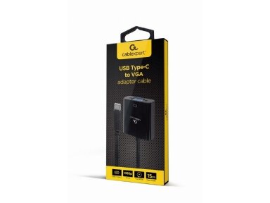 I/O ADAPTER USB-C TO VGA/A-CM-VGAF-01 GEMBIRD