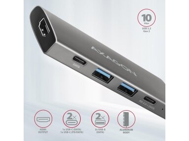 I/O HUB USB-C 5IN1/0.13M HMC-5G21 AXAGON
