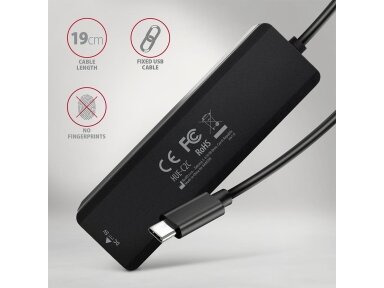 I/O HUB USB-C TRAVEL/0.19M HUE-C2C AXAGON